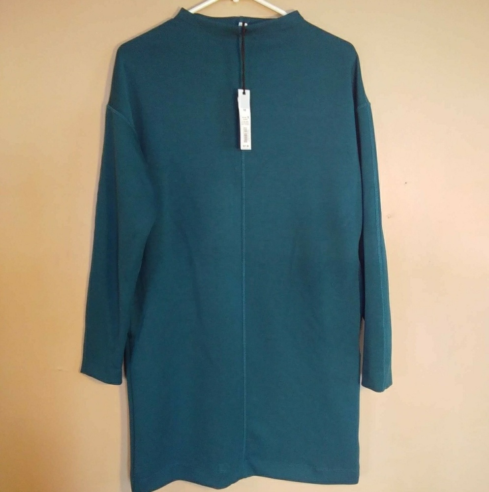 Prologue XS Teal Long Sleeved Sweatshirt Dress - Picture 4 of 6